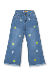 wide-Leg Denim Jeans